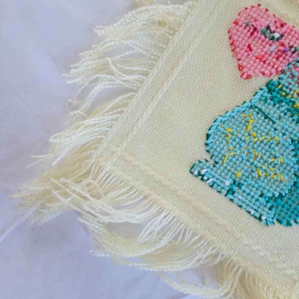 Vintage Baby Afghan 23x40